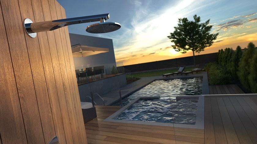 Inoxstyle Настенный душ для улицы из нержавеющей стали с лейкой sun-id-1432378 - Вид №1