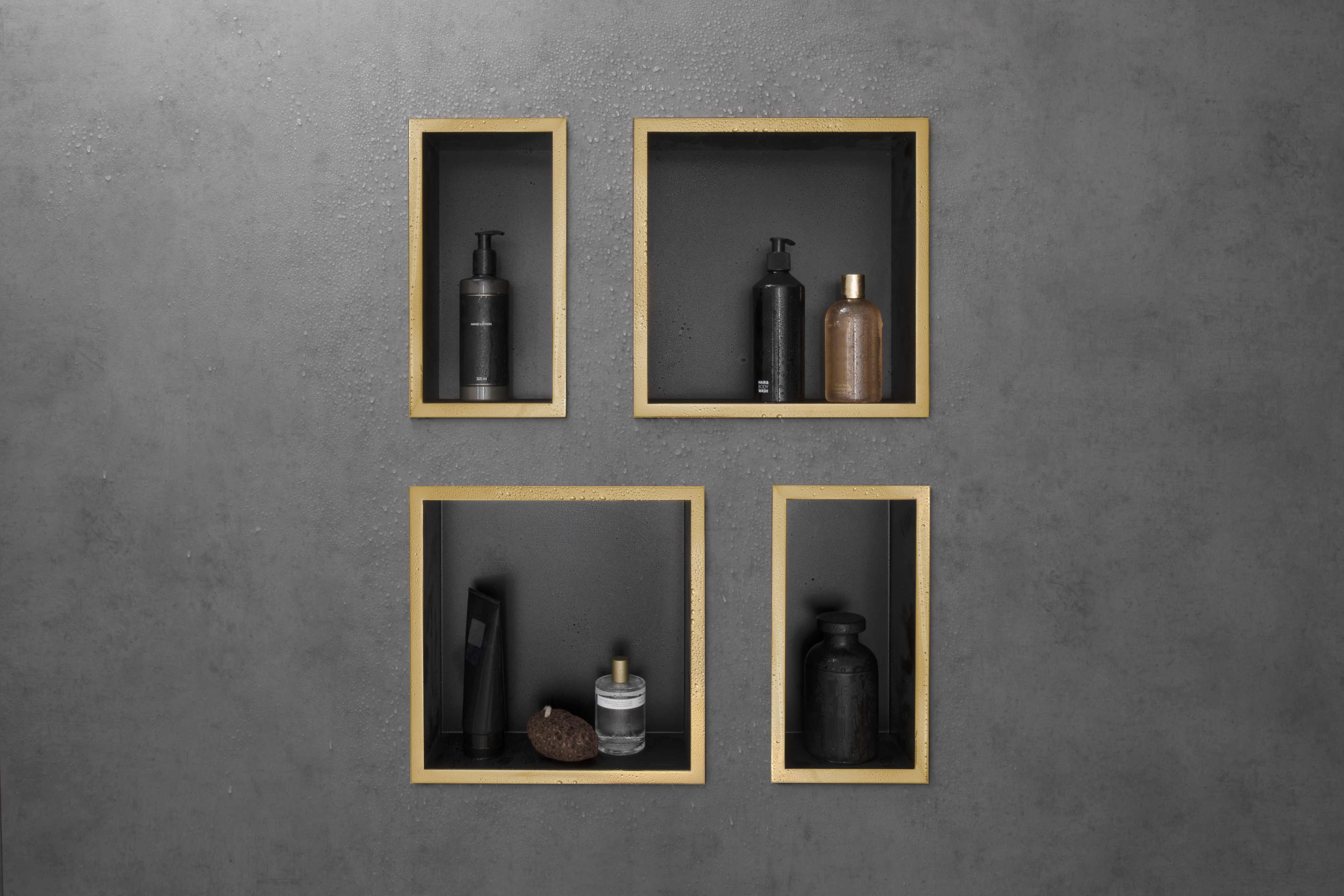 56095670 XtraStoris Individual Стеновая ниша Matt Black с дизайнерской рамкой 300/150/100 Hansgrohe  - Вид №2