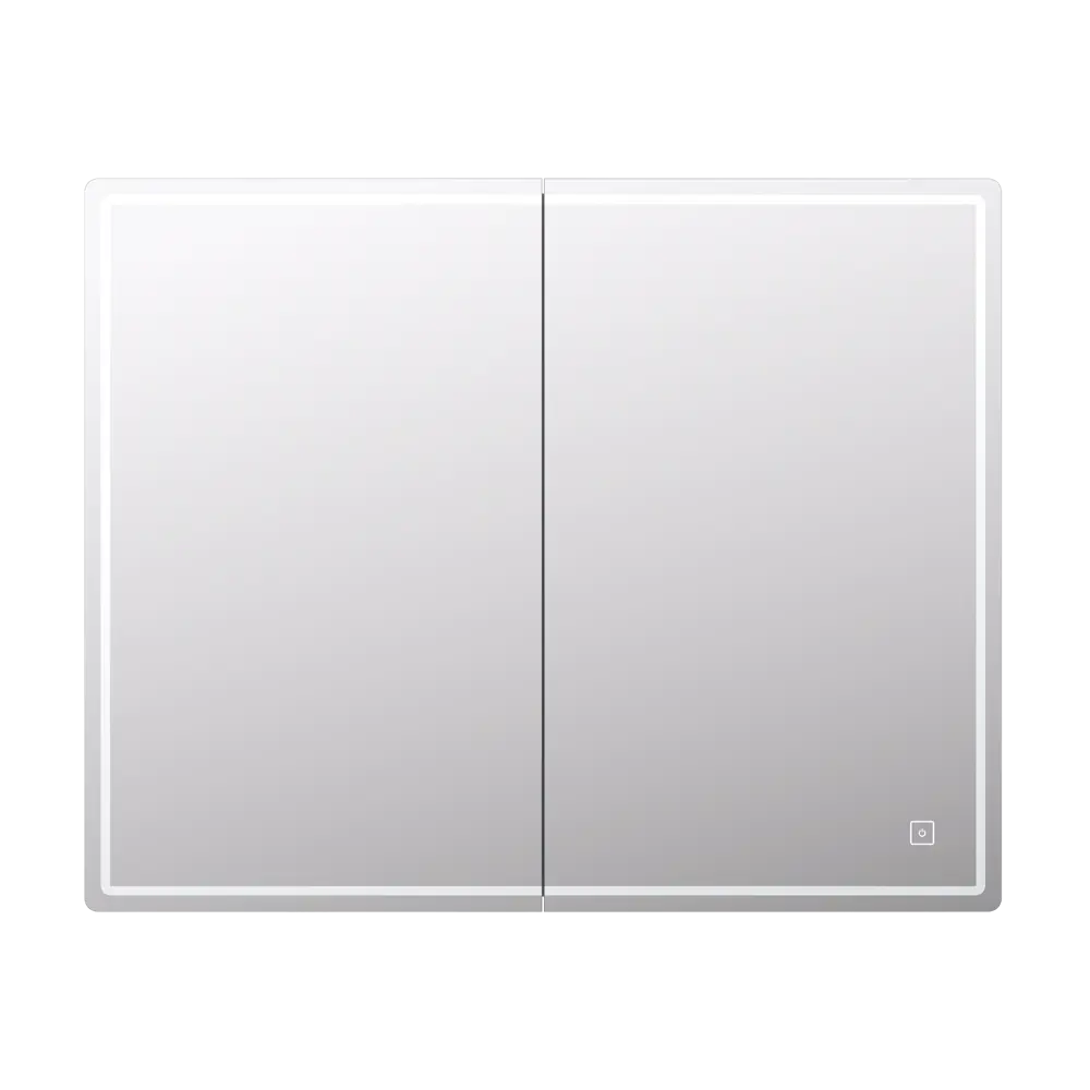 Шкаф зеркальный подвесной Look с подсветкой 120х80 см цвет белый VIGO STLM-2167242