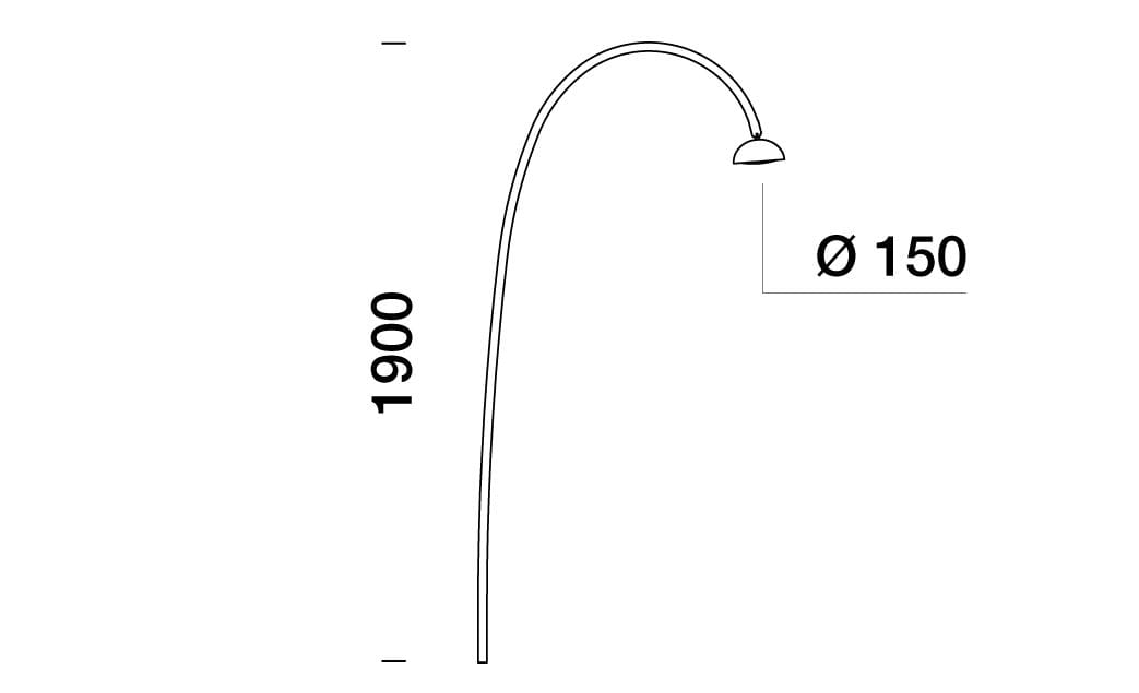 Металлический светодиодный уличный фонарь для сада Platek в изогнутом воздухе ARCH-00122974 - Вид №2