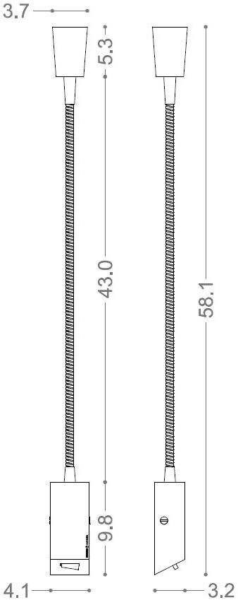 PURALUCE Латунная светодиодная лампа для чтения с гибким кронштейном sun-id-1502439 - Вид №2