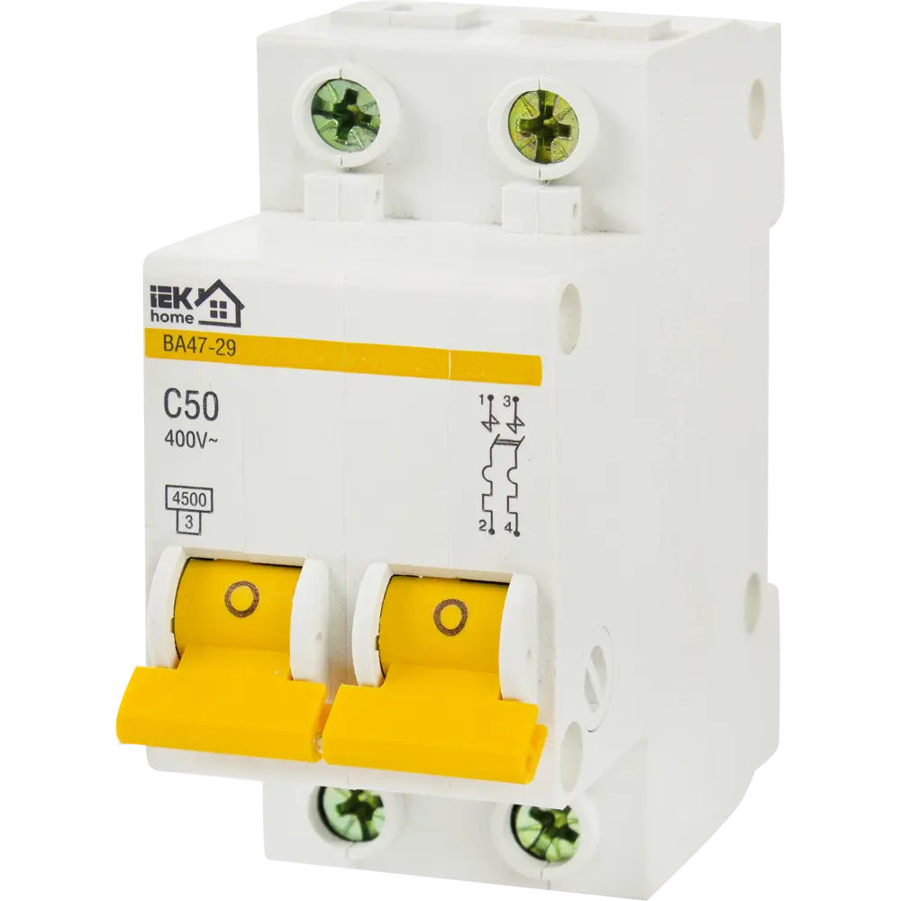 Автоматический выключатель IEK Home ВА47-29 на 50А с защитой от перегрузок 18072408 STLM-0009405