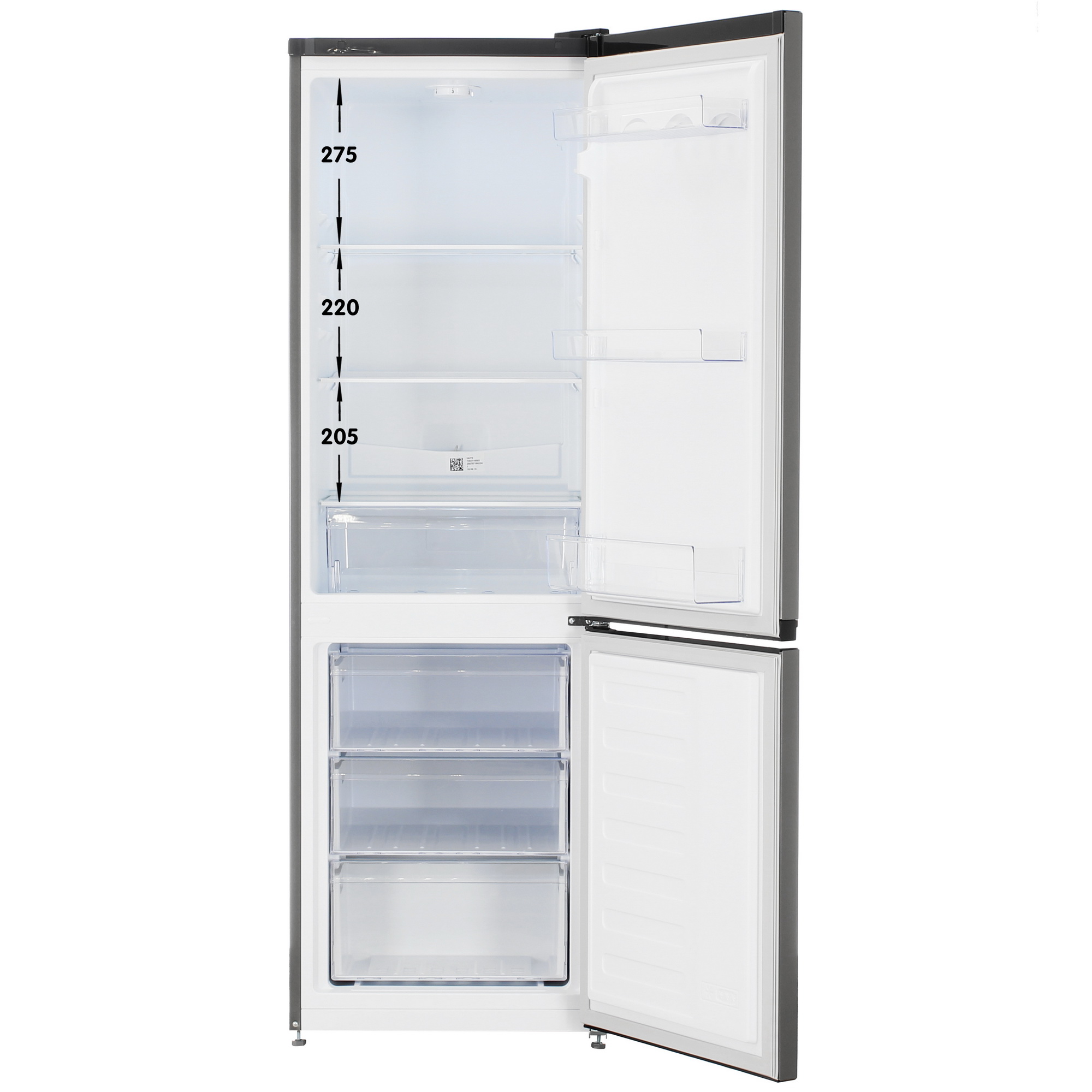 9261648 Холодильник с морозильником   BEKO B1RCSK272G серый STDN-0126050 - Вид №1