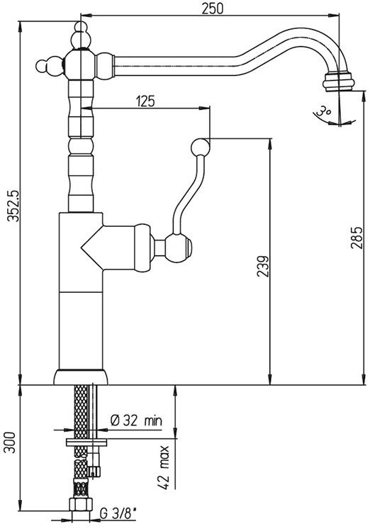 Paini Duomo 88CR572LLKM смеситель для кухни - Вид №2