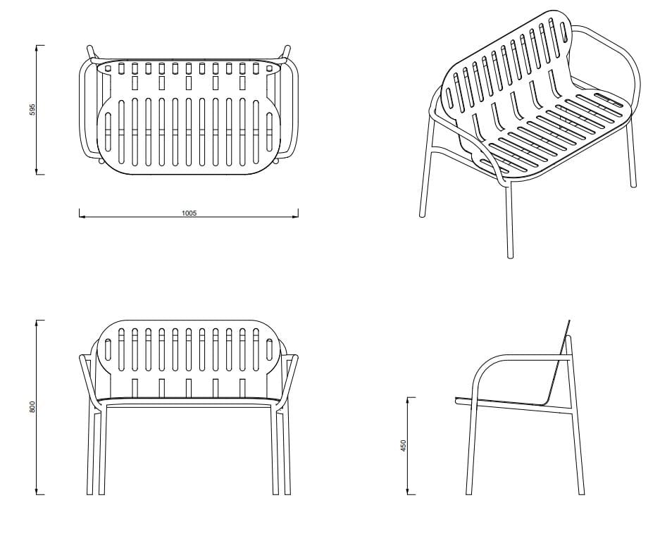 Алюминиевый стул с порошковым покрытием с подлокотниками Joyf Desert ARCH-00114345 - Вид №17