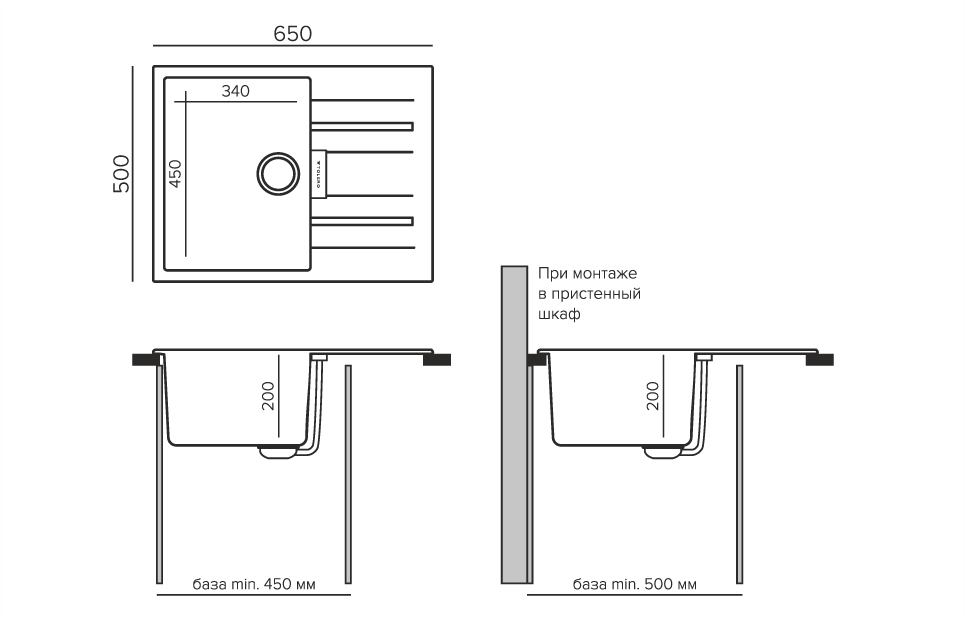 Кухонные мойки Tolero Loft TL-650 856233 - Вид №2