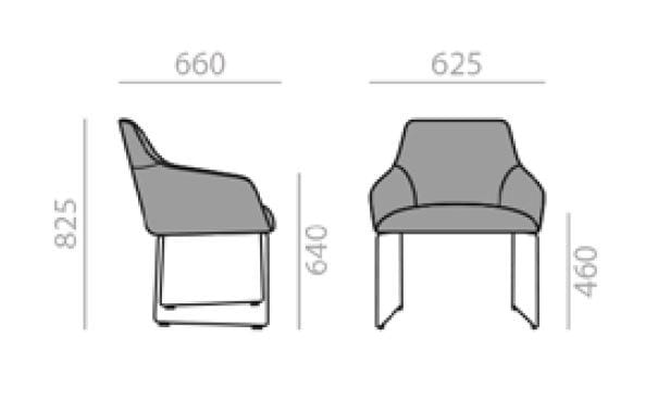 Кресло с салазками Andreu World Alya ARCH-00141140 - Вид №4