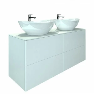 Orange Ot-130TuSTONE+G56 Тумба подвесная Otto c двумя раковиной Гамма 560 Черный