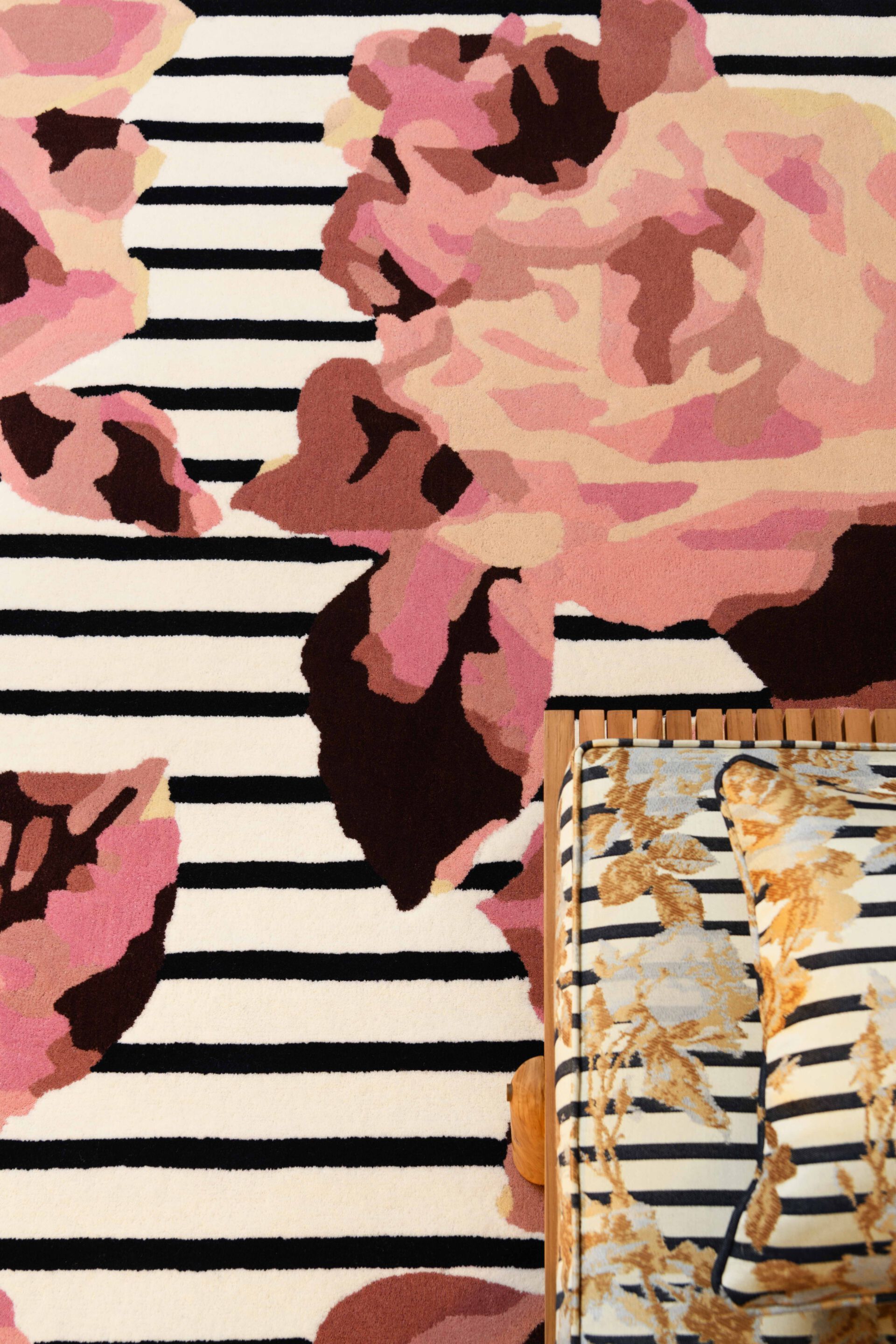 Шерстяной цветок прямоугольный ковер ручной работы LELIEVRE Jean Paul Gaultier - La Croisière s'amuse ARCH-00080213 - Вид №2