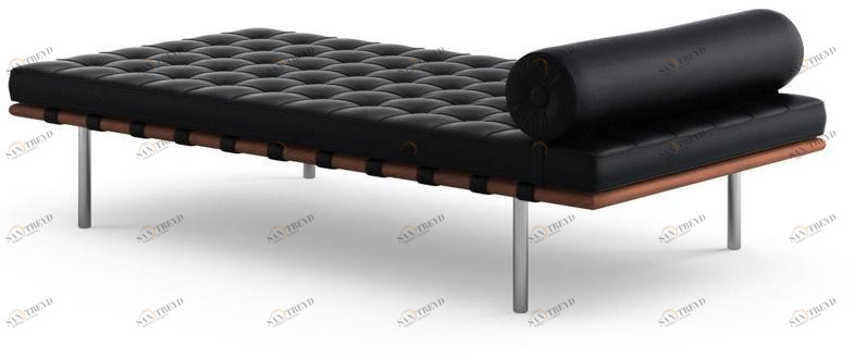 KNOLL Стеганая кушетка с кожаной обивкой Barcelona® sun-id-1410217