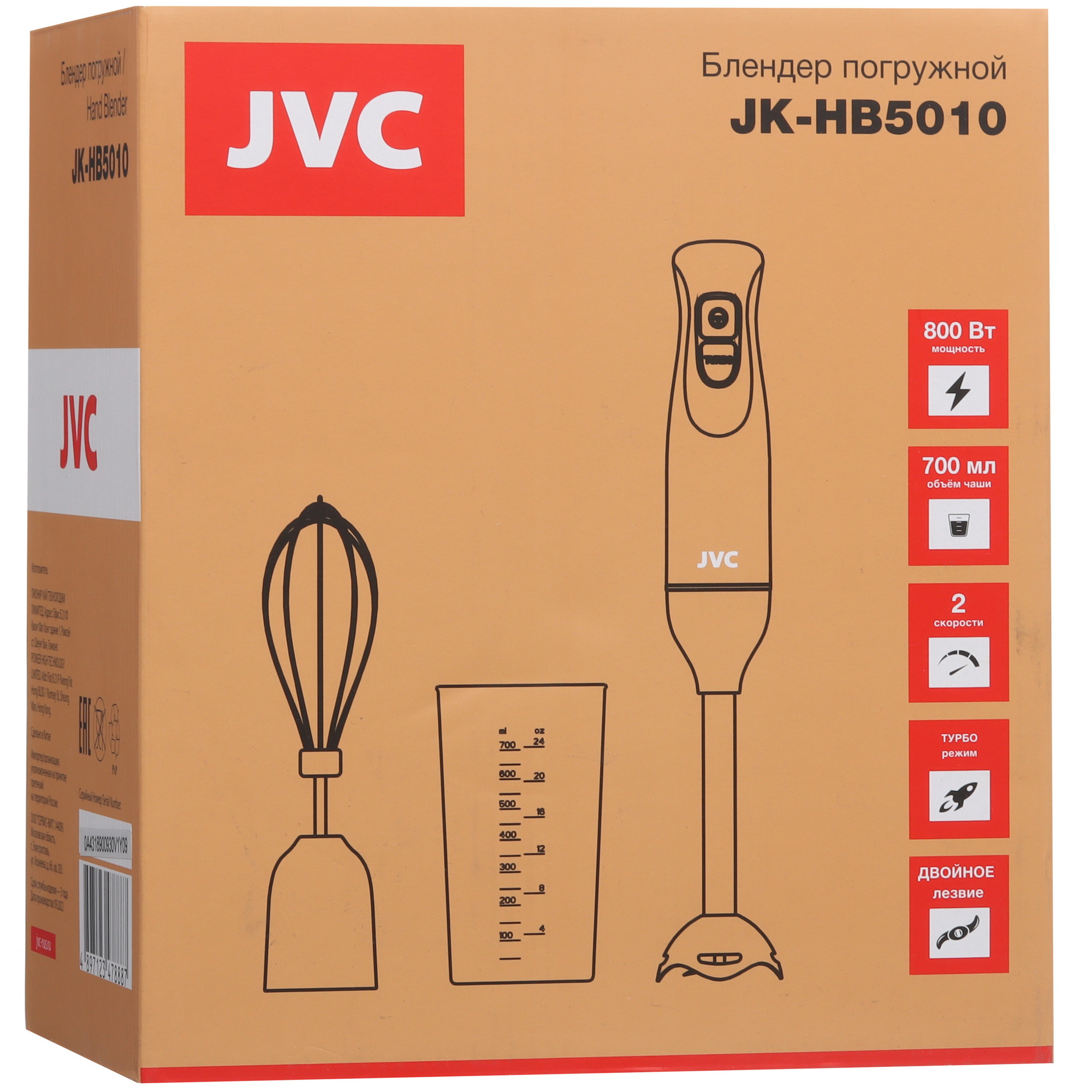 9052434 Блендер погружной JVC JK-HB5010 белый STDN-0023315 - Вид №9