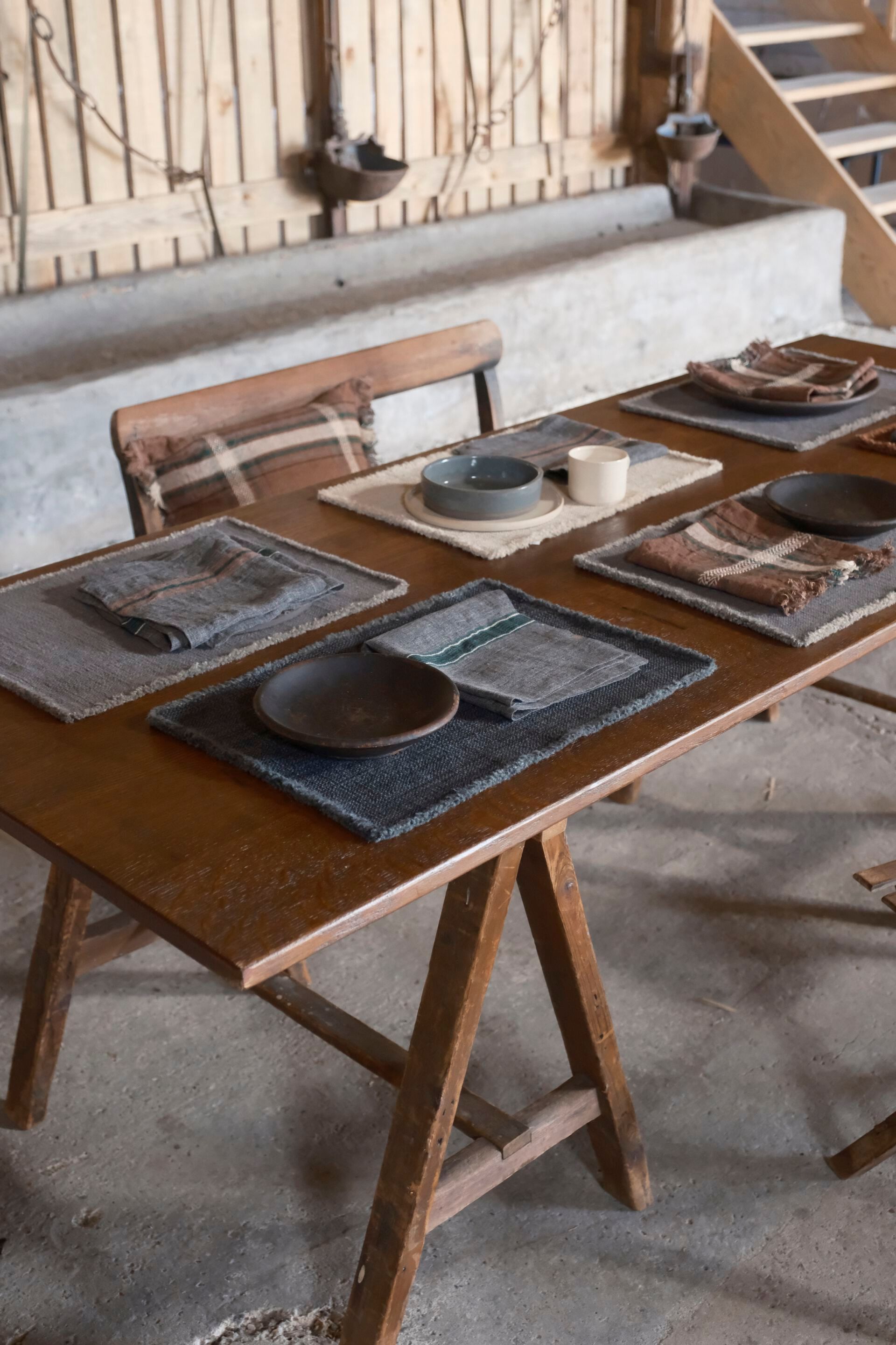 Прямоугольная льняная и шерстяная салфетка Libeco Home Jasper ARCH-00078941 - Вид №13