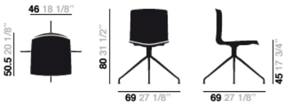 arper Стул на санках с подлокотниками Catifa 46 sun-id-1359138 - Вид №4