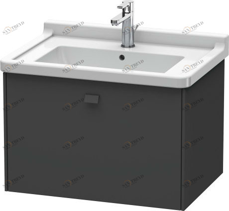 BR404104949 Brioso Тумбочка подвесная Графит матовый, декор Duravit