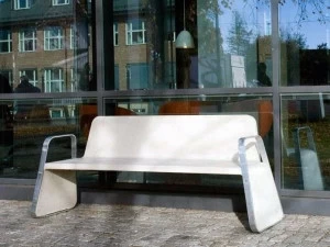 VESTRE Бетонная скамейка с подлокотниками со спинкой Kyoto