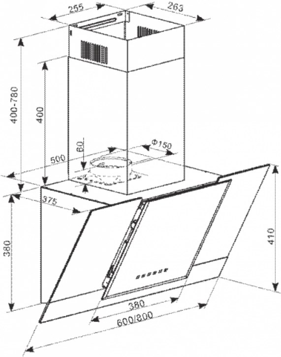 8119325 Вытяжка наклонная Kaiser AT 6438 FW Eco белый/белый STDN-0126399 - Вид №2