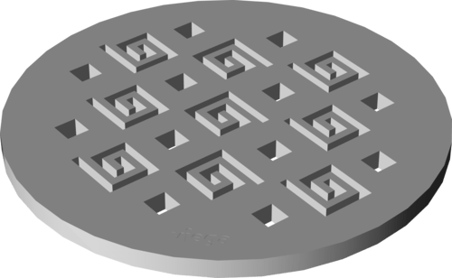 Канализационная арматура  Трапы для ванных Advantix  Оборудование  Решетки Visign VIEGA 586 423 Модель 4962.1 Santreyd  - Вид №3