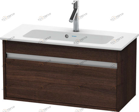 KT642305353 Ketho Тумбочка подвесная компакт Каштан темный, декор Duravit