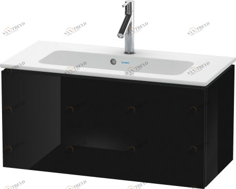 LC615704040 Тумбочка подвесная компакт L-Cube #LC6157 820 x 391 мм Черный глянцевый лак Duravit