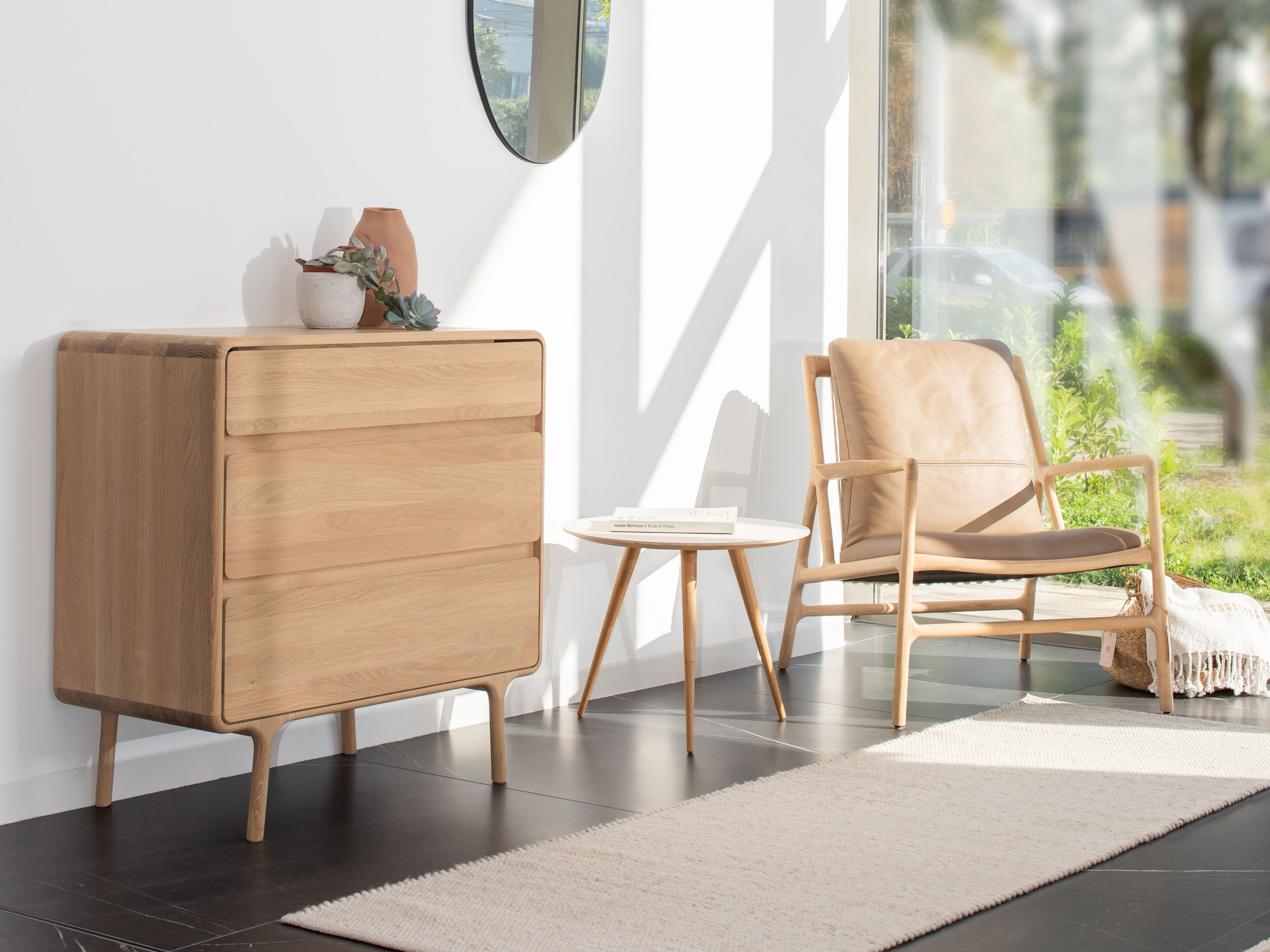 Дубовое кресло с кожаной подушкой Gazzda Dedo ARCH-00089715 - Вид №9