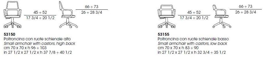 Giorgetti 5-спицевый стул на колесиках sun-id-1419329 - Вид №3