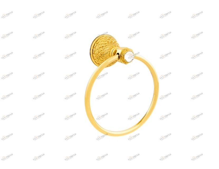 059273.000.01 Кольцо для полотенца диаметром 165 мм с кристаллами сваровски Золото 24К Mestre Dragon