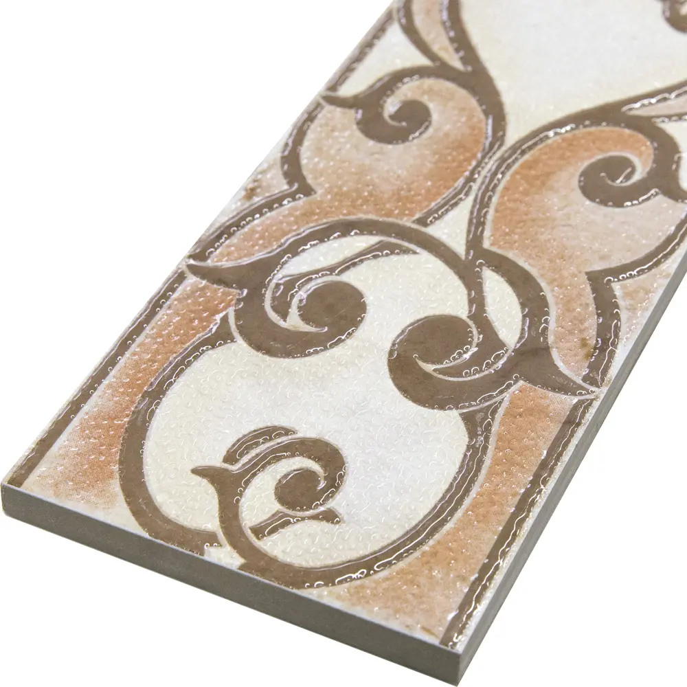 Бордюр напольный LB Ceramics Санторини 10x45 см матовый цвет бежевый STLM-2172197 - Вид №1