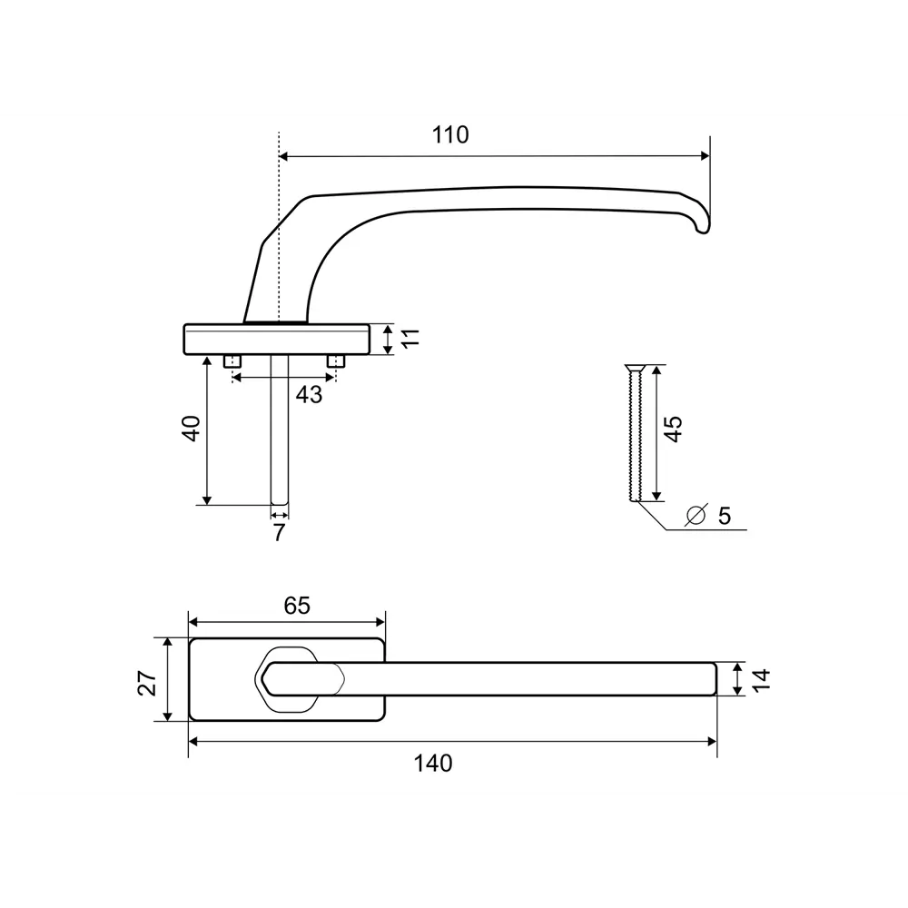 Ручка оконная TECH-KREP металлическая с винтами белая 12842619 STLM-0002453 - Вид №5