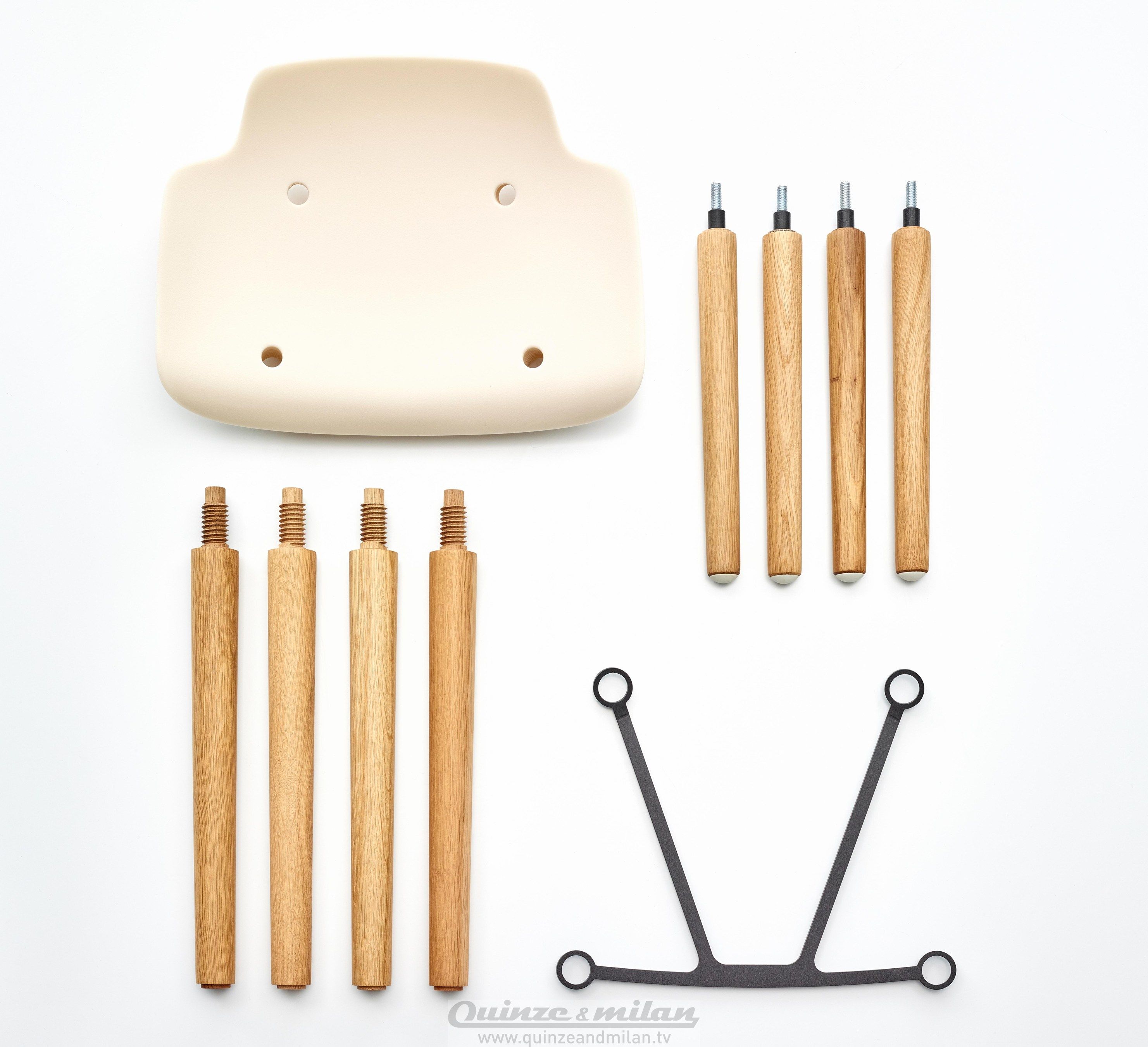 Высокий стул из дерева и полипропилена Quinze & Milan Pilot ARCH-00042201 - Вид №9