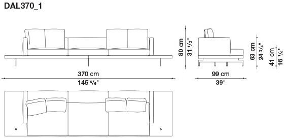 B&B Italia 3-х местный тканевый диван с шезлонгом Dock sun-id-1355318 - Вид №27