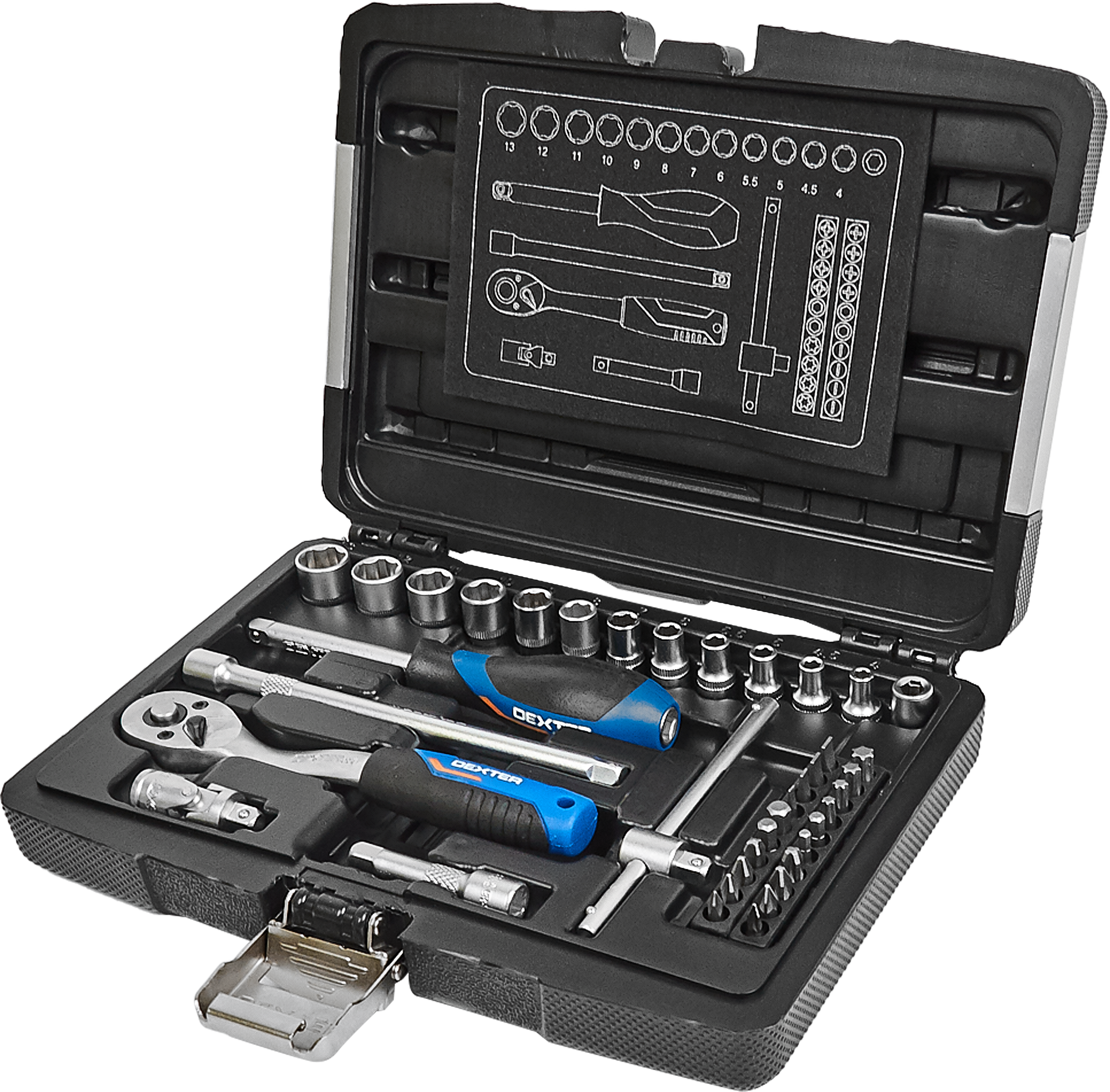 Набор инструментов Dexter: 39 предметов для домашнего ремонта 82612579 STLM-0031653