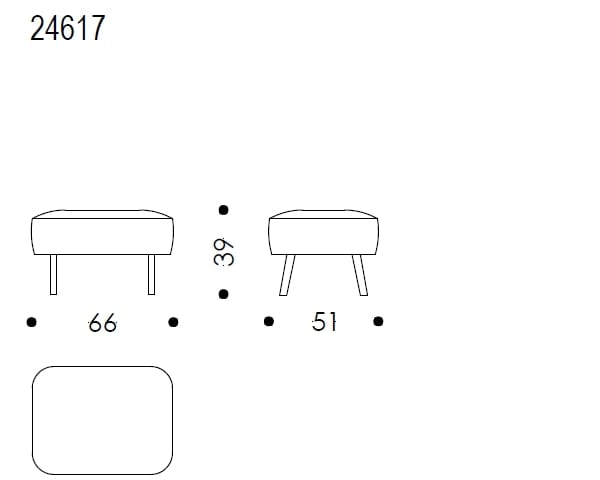 Кожаная мягкая подставка для ног Wittmann моно ARCH-00124618 - Вид №2