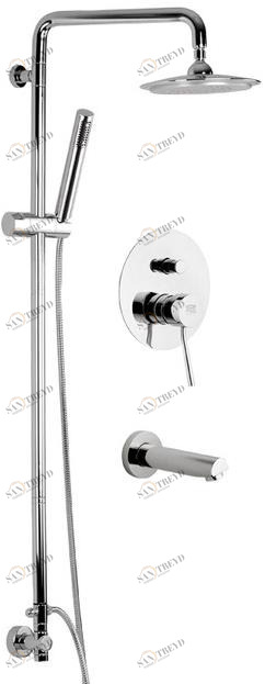 Remer Rubinetterie Душевая стойка из хромированной латуни с душевой лейкой Minimal N 09 s 11