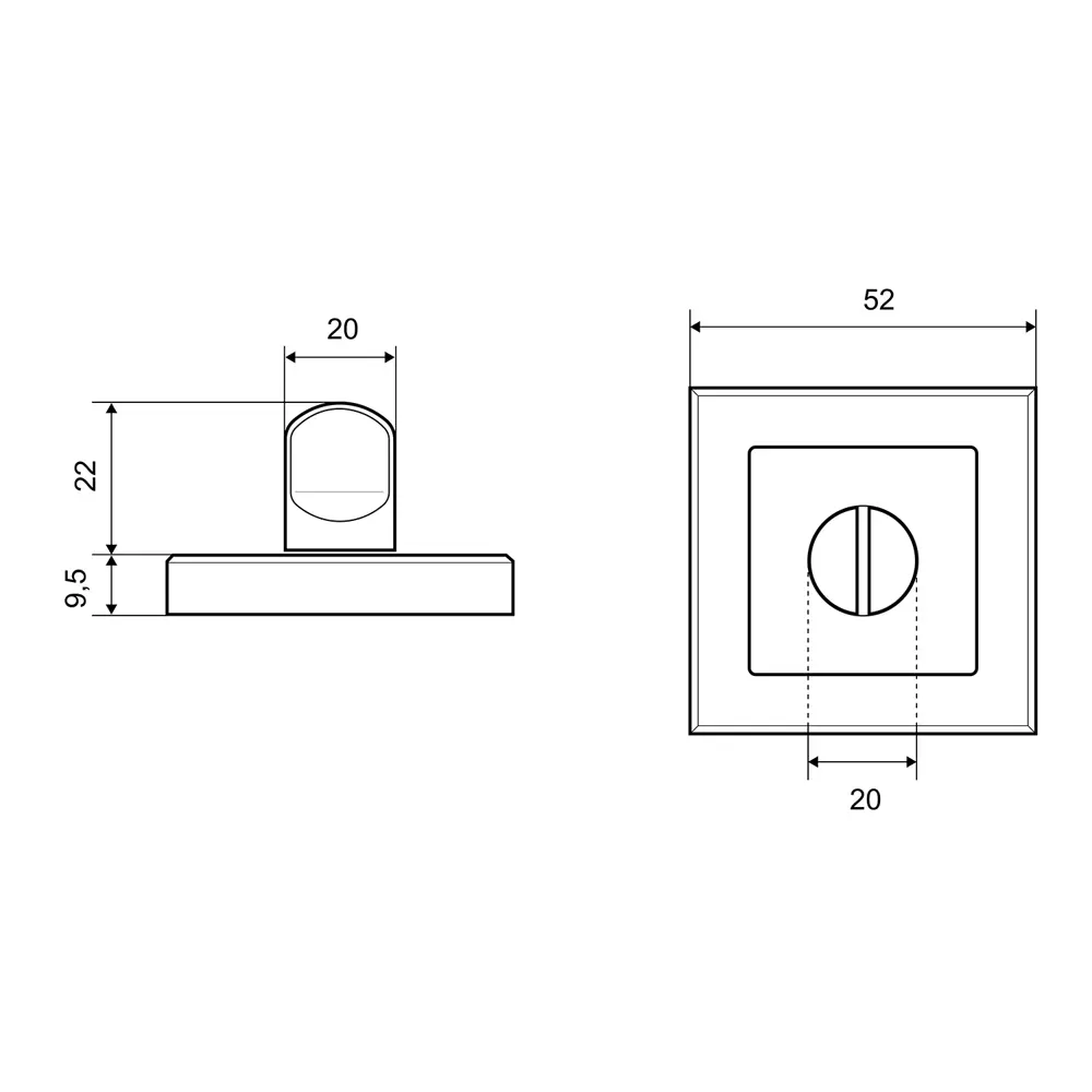 Накладка фиксатор Фабрика Замков A 200 BK BB алюминий цвет черный STLM-2085211 - Вид №3