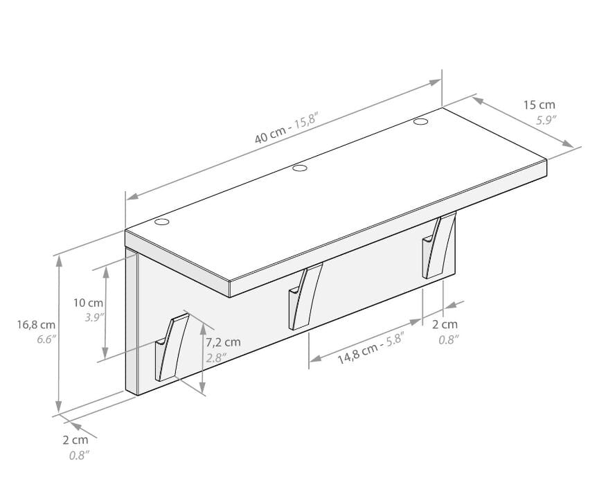 Меламиновая настенная вешалка Mobili Fiver Rachele ARCH-00060466 - Вид №22