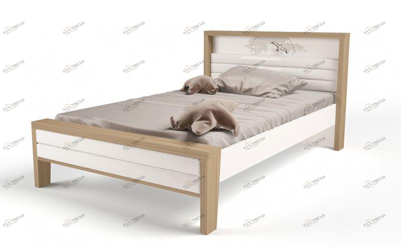 Кровать ABC-KING 190х90 №2MIX OCEAN №2 (с мяг.изнож) (cream) 4631148107762