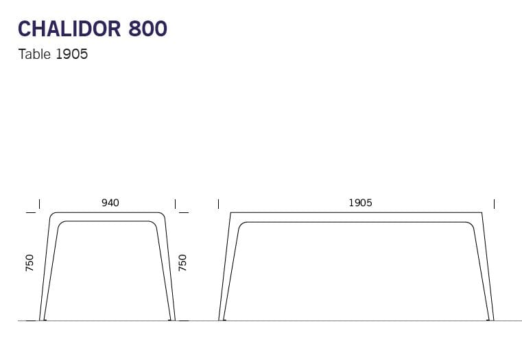 Прямоугольный стол из нержавеющей стали BENKERT BANKE Chalidor ARCH-00079574 - Вид №6