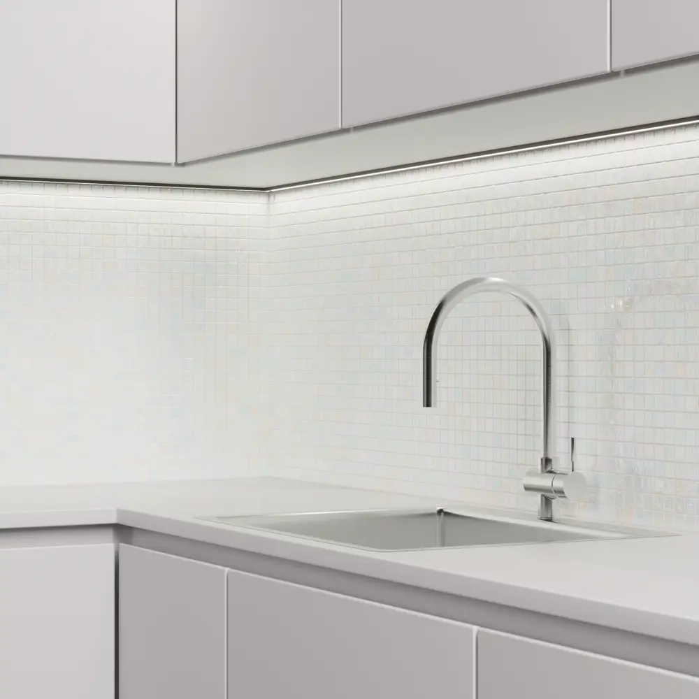 Мозаика Pietra Opalescen Blanco стекломасса 31.1x4.9 см цвет белый Santreyd Мозаика Onix STLM-2049026 - Вид №6