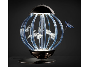 Стеклянная светодиодная настольная лампа