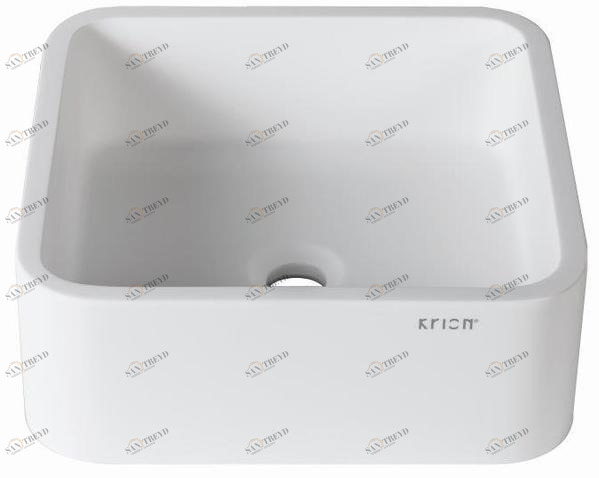 B603 40x40 on top Накладная раковина на столешницу  овальная KRION 3-WAY