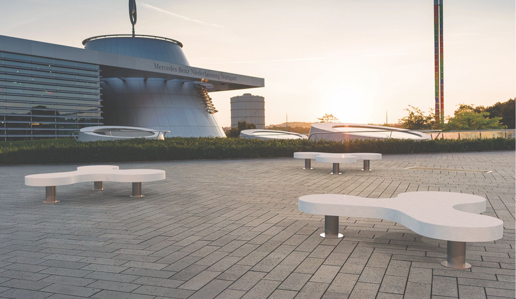 Бетонное наружное сиденье amop Spinner ARCH-00036039 - Вид №1