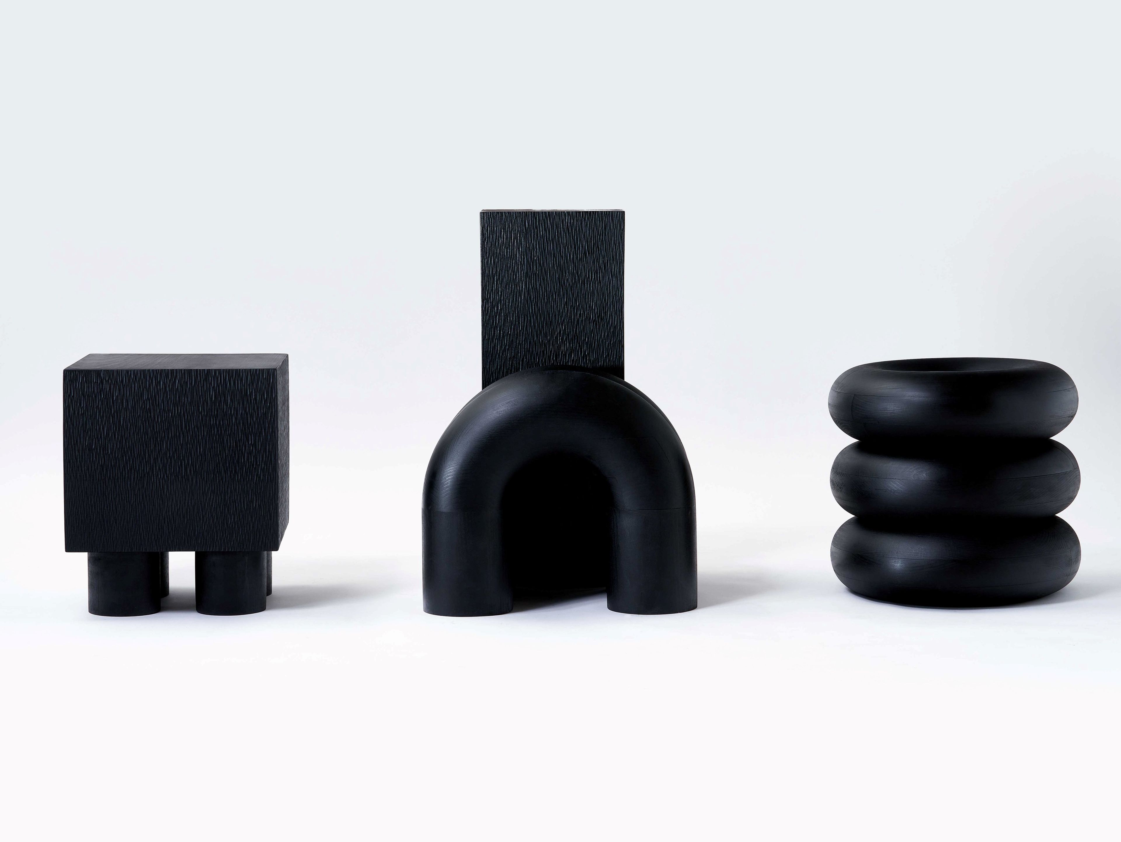 Низкий деревянный стул со спинкой Movimento Gallery Chaeyoung Lee ARCH-00150136 - Вид №3