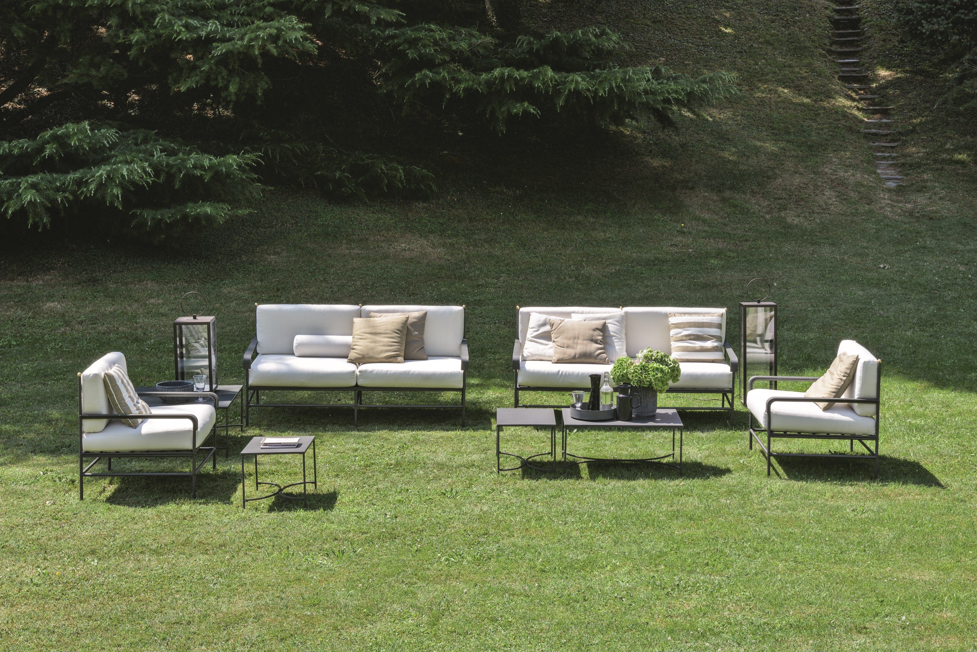 Садовое кресло из оцинкованного железа и акриловой ткани Unopiù Тоскана ARCH-00097400 - Вид №6