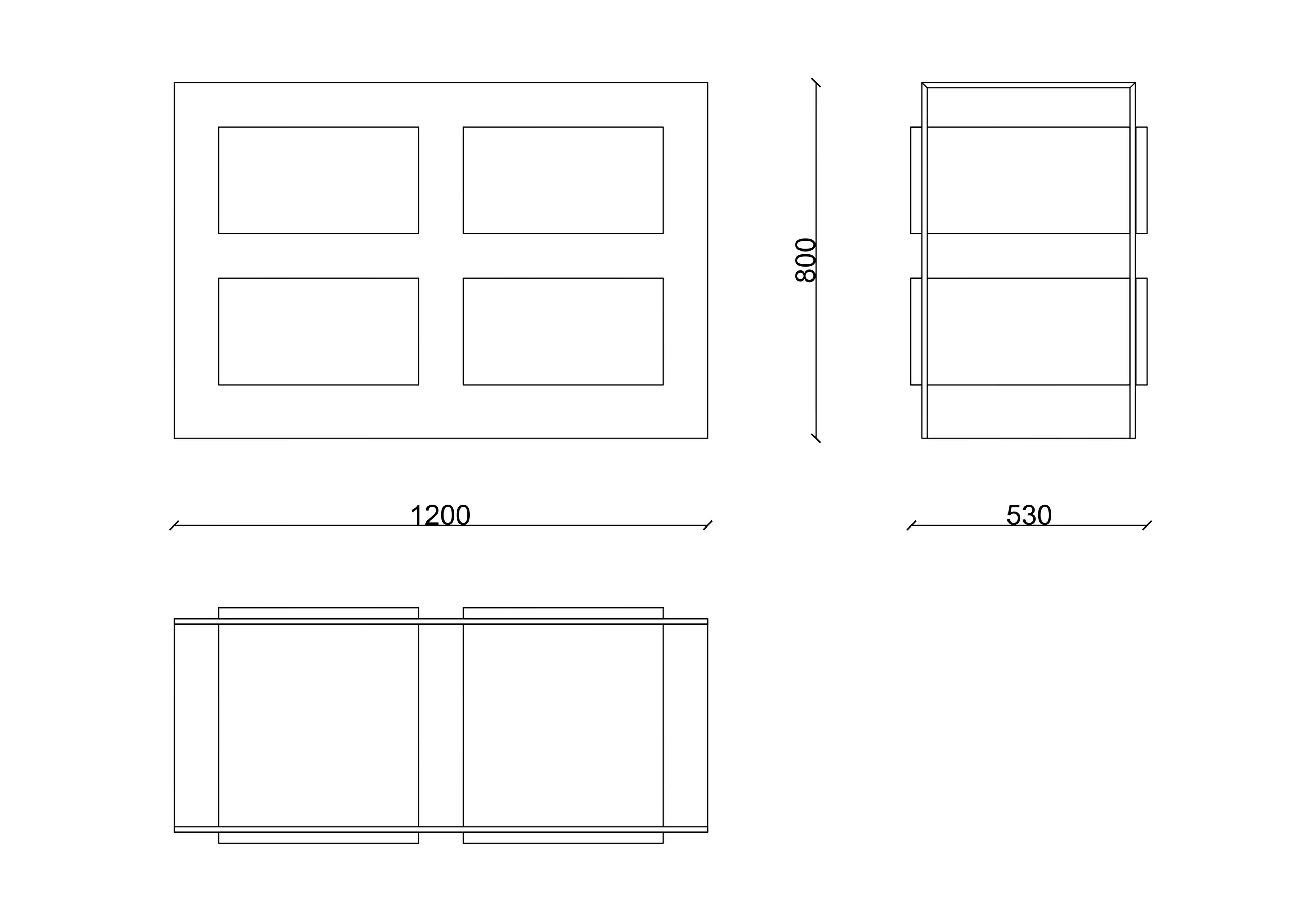 Деревянный и стеклянный комод RIVATELIER поплавок ARCH-00011765 - Вид №4