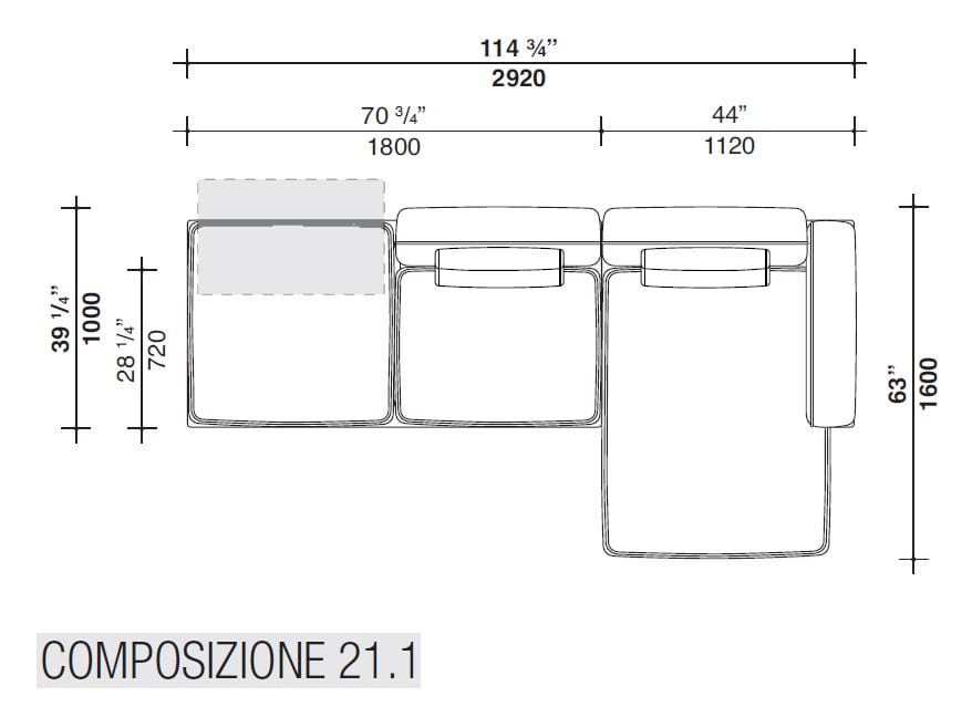 Модульный тканевый диван Lema двор ARCH-00115540 - Вид №28