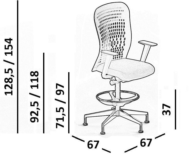 Luxy Стул офисный поворотный с подлокотниками и подставкой для ног Smartback sun-id-1384755 - Вид №5