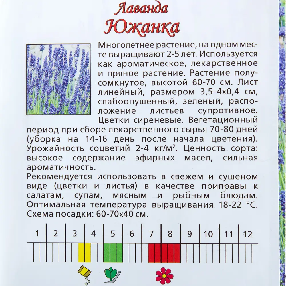 Семена цветов Лаванда Южанка синяя Agroni 17251383 STLM-2075266  - Вид №2