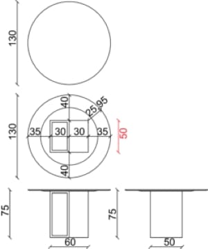 Круглый стол из керамогранита CERAMICA FONDOVALLE SHAPE ARCH-00139178 - Вид №3