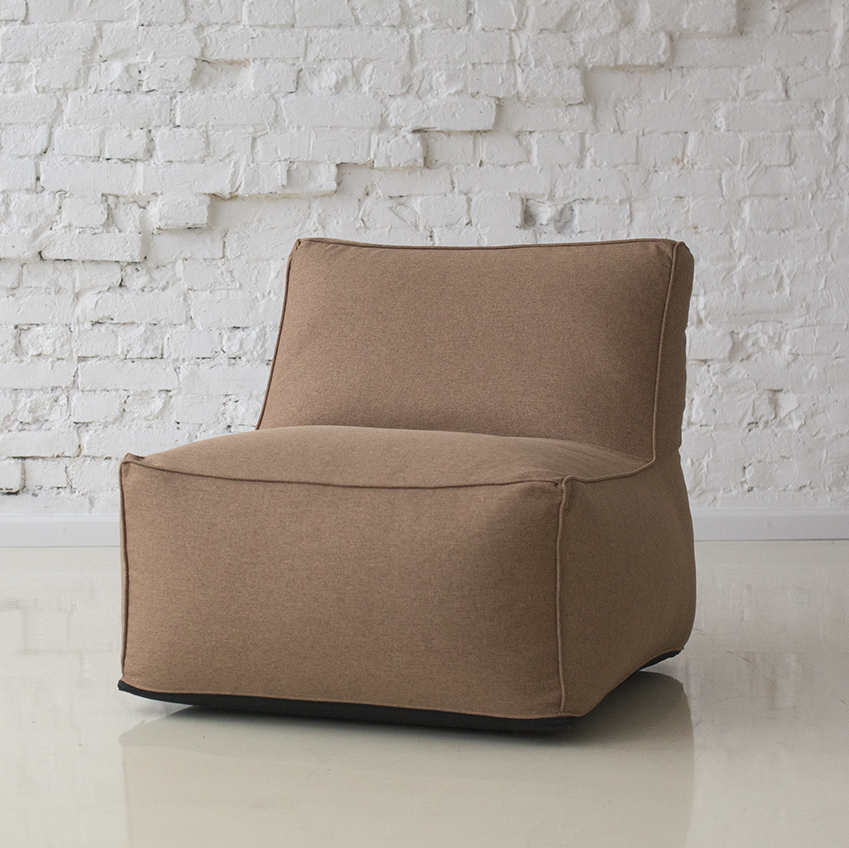 Бескаркасное модульное кресло с пуфом Terra коричневое Kiton 10 МАСТЕРСКАЯ КРЕСЛО  335268 Коричневый Santreyd  - Вид №2