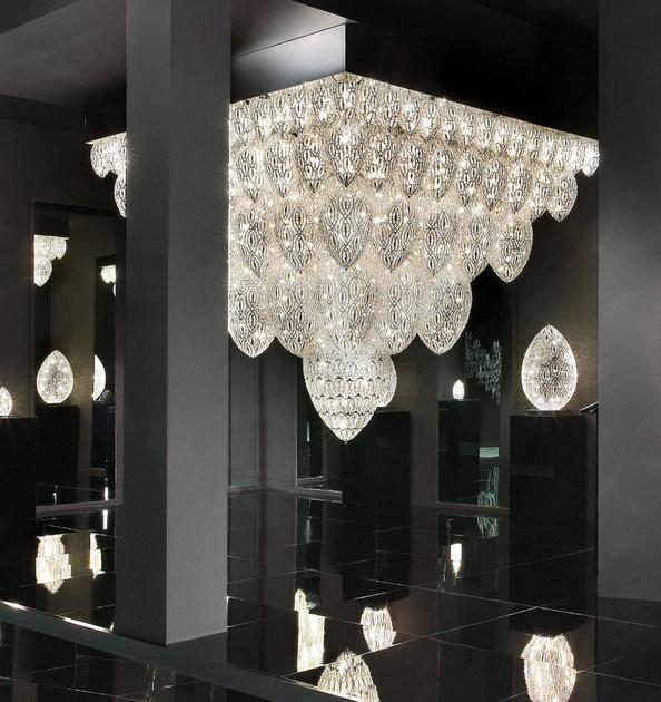 VGnewtrend Стальной потолочный светильник с кристаллами Arabesque sun-id-1424640 - Вид №2